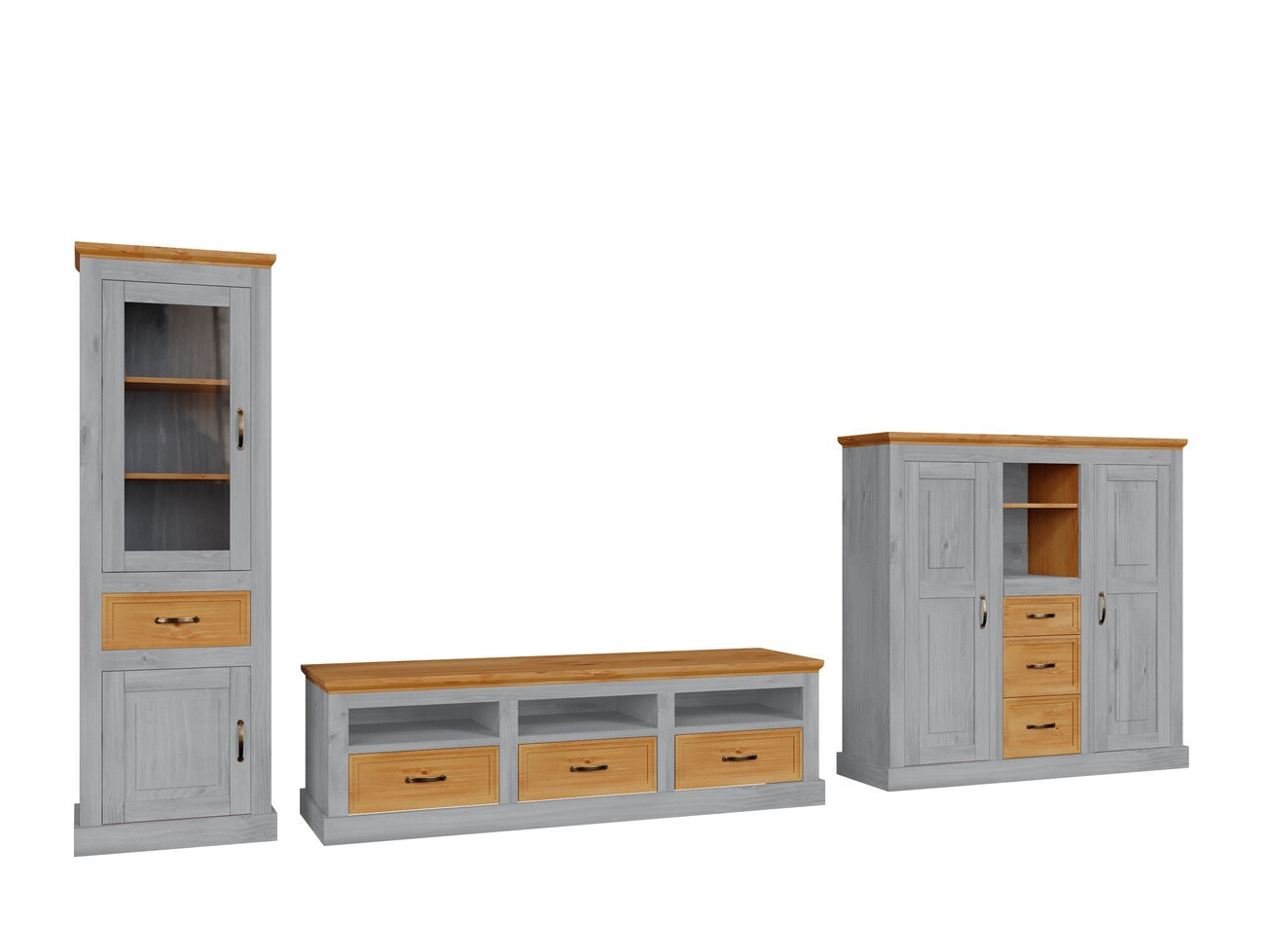 Set de living Tolelio 118 (Gri + Pin)