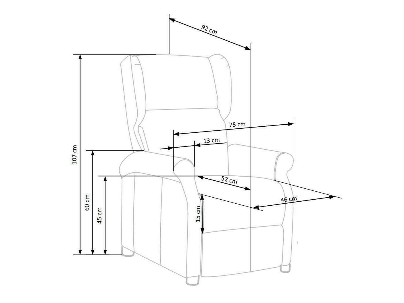 Fotoliu recliner Houston 1029 (Bej)