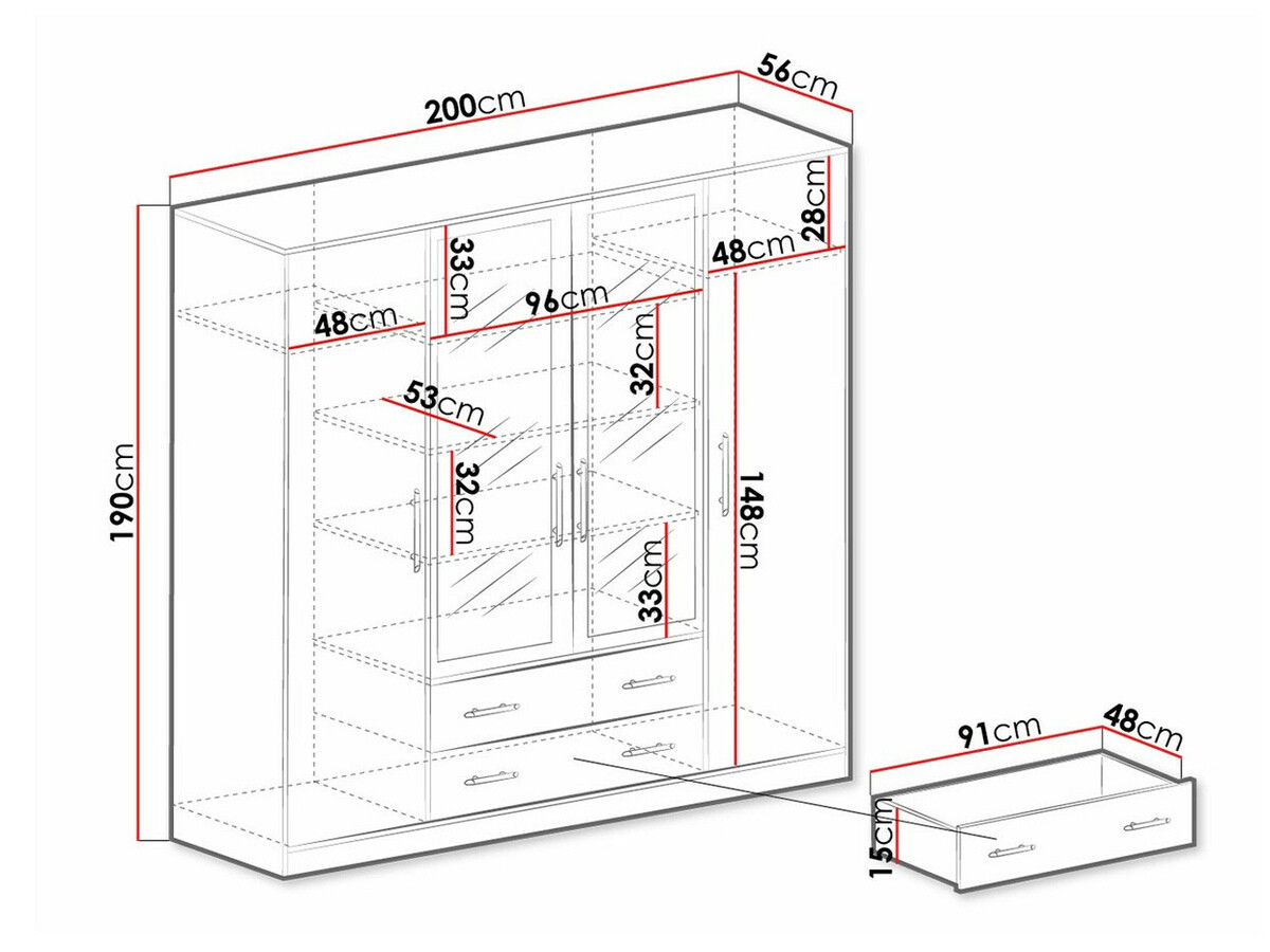 Dulap Cavmero 100 (Antracit)