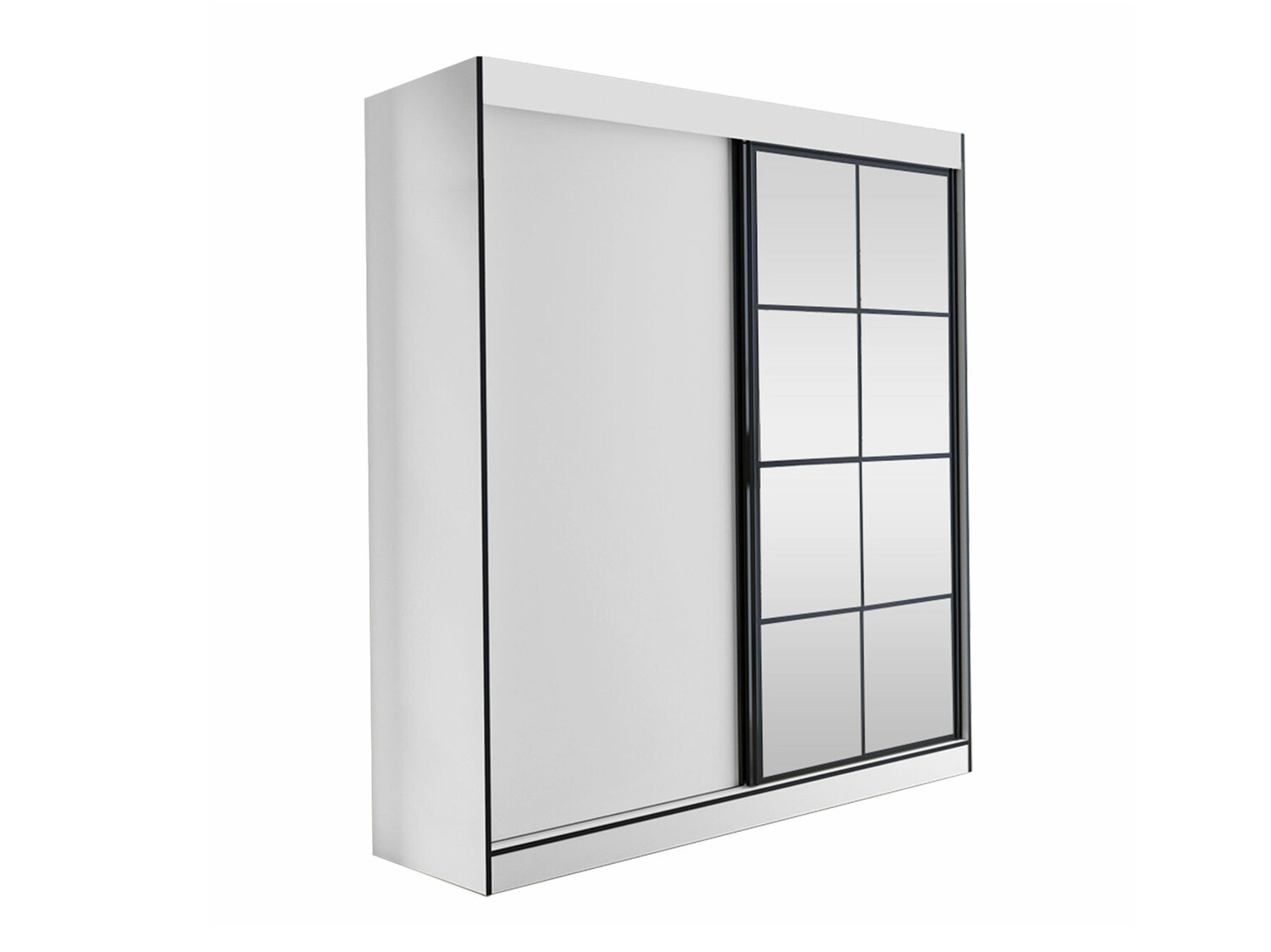 Dulap Toledo 118 (Alb + Negru)