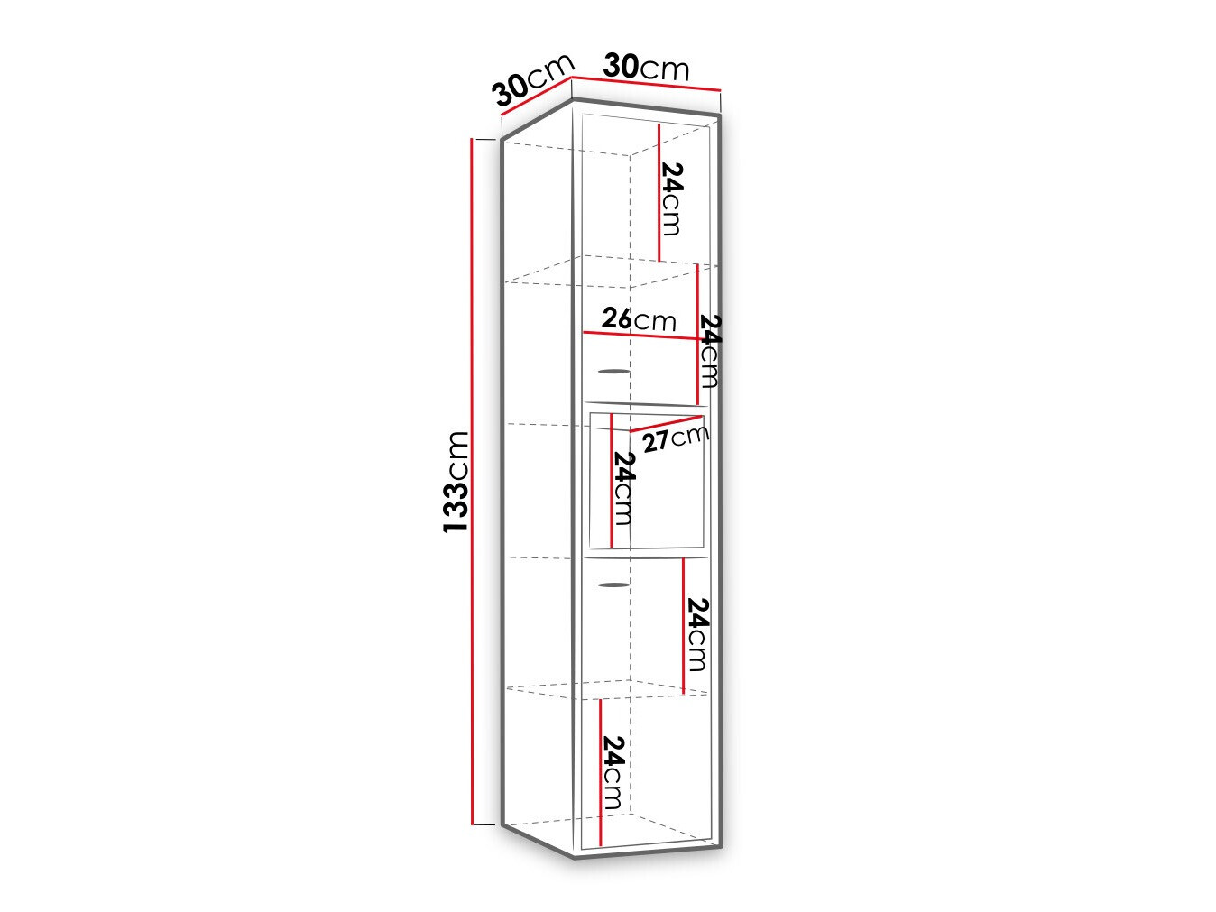 Cabinet de baie suspendat Velum (Alb + Stejar artizan)