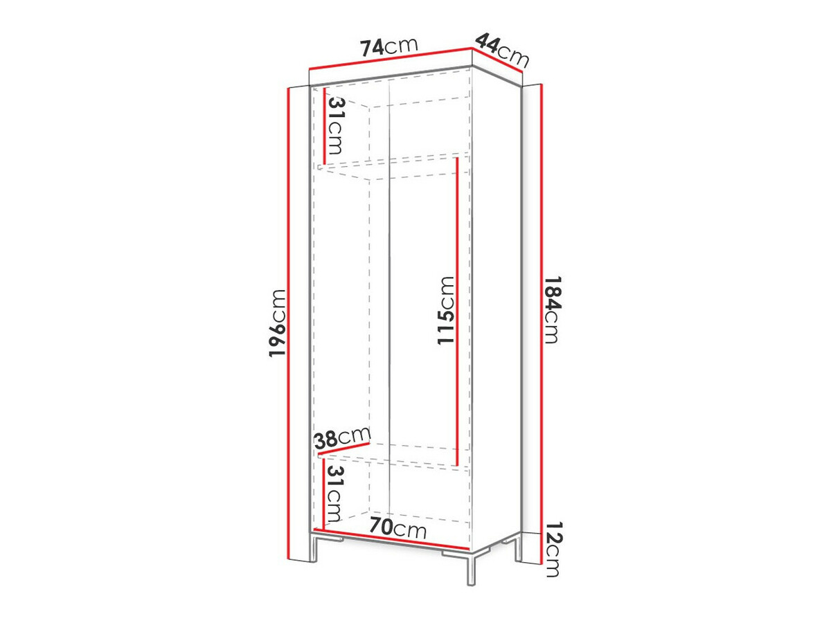 Dulap Tivsoa 109 (Negru + Auriu)