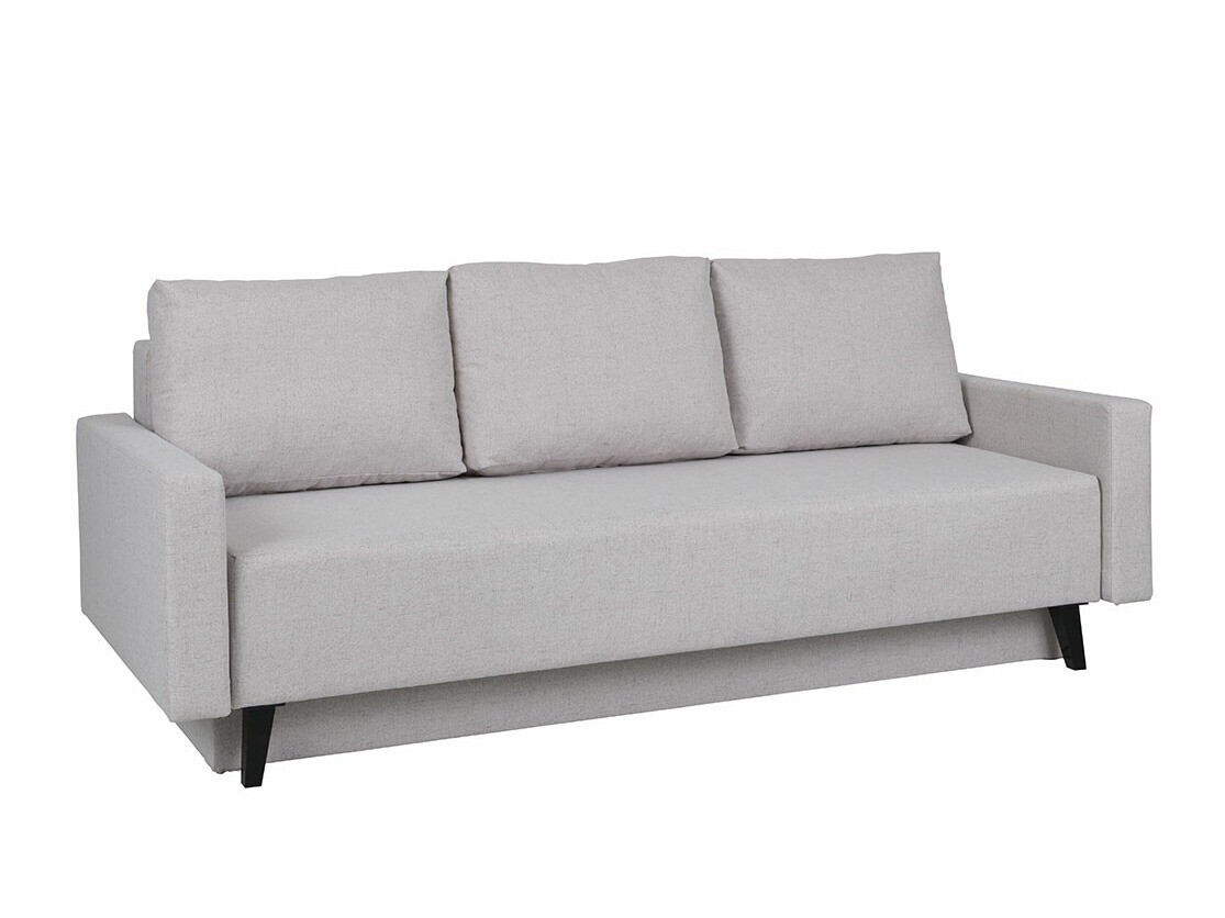 Canapea extensibilă Delbene 129 (Aura 23 + Negru lucios)