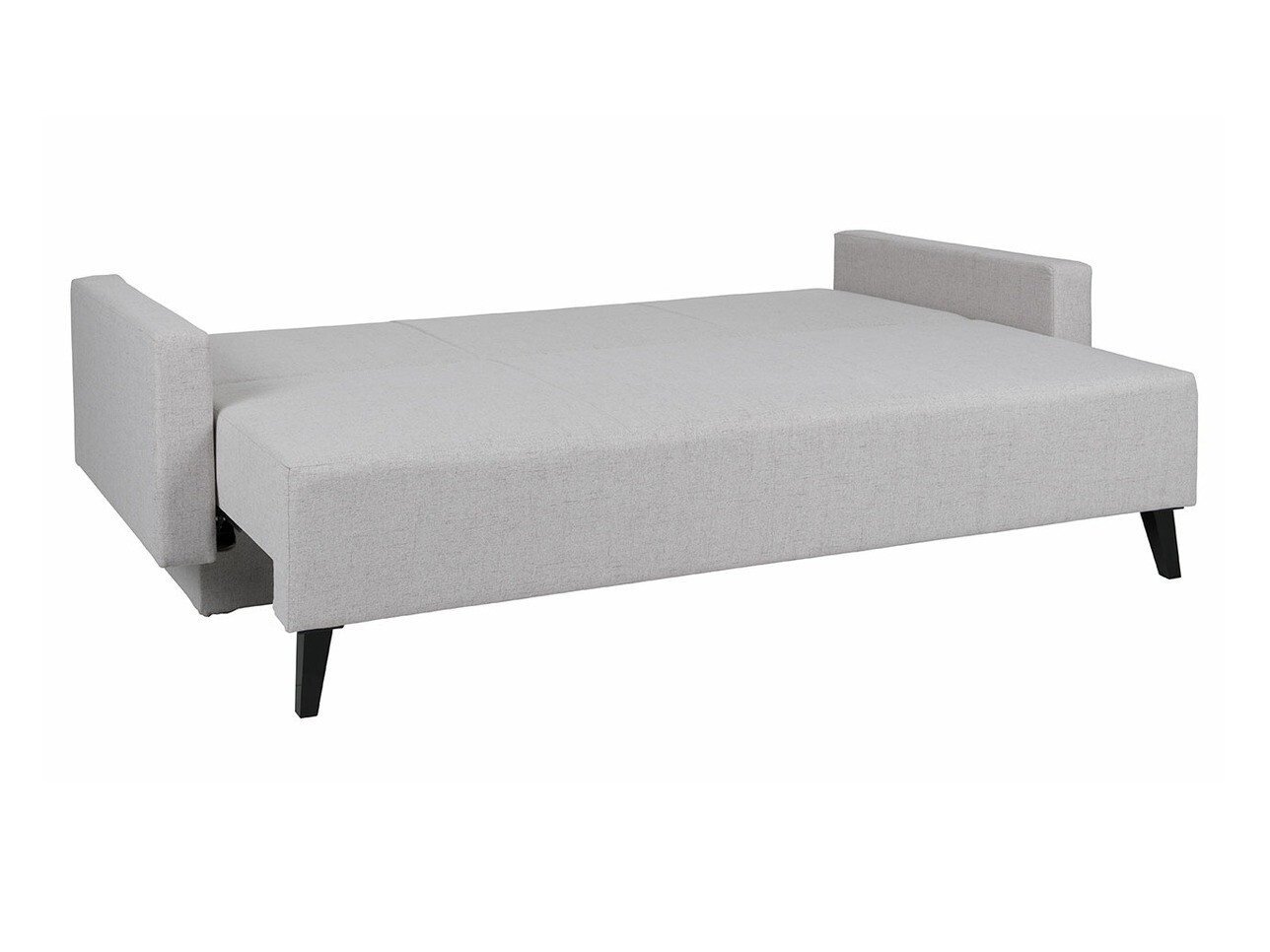 Canapea extensibilă Delbene 129 (Aura 23 + Negru lucios)
