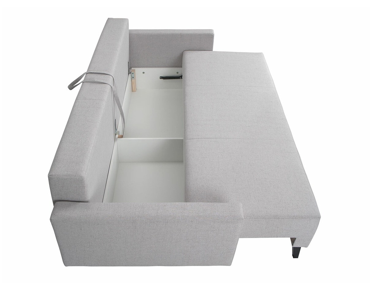 Canapea extensibilă Delbene 129 (Aura 23 + Negru lucios)