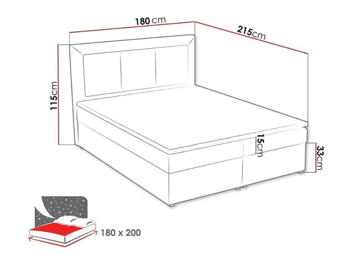 Pat boxspring Pomona 114 (Victoria 14 867)