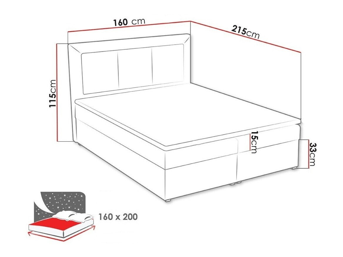 Pat boxspring Pomona 114 (Victoria 14 869)