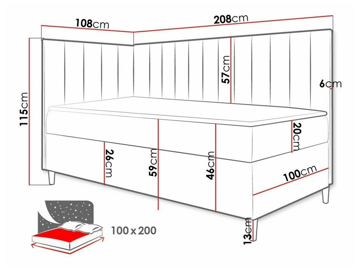 Pat boxspring Lucus (Soft 017 + Fresh 12)