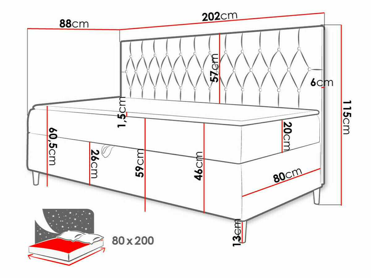 Pat boxspring Lucus II (Soft 017 + Fresh 17)