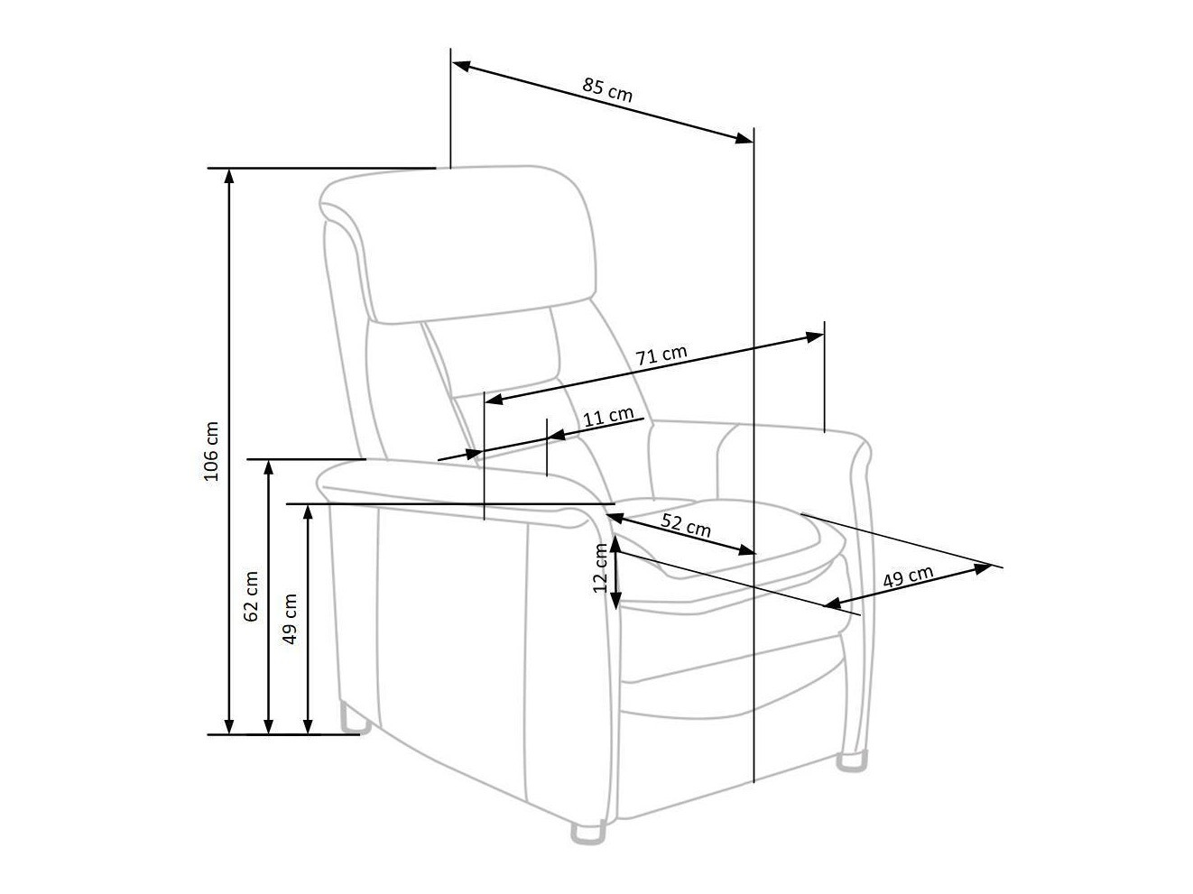 Fotoliu recliner Houston 1030 (Bej)