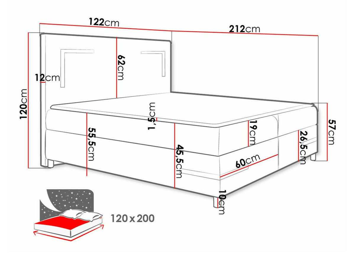 Pat boxspring Vallis (Soft 011)