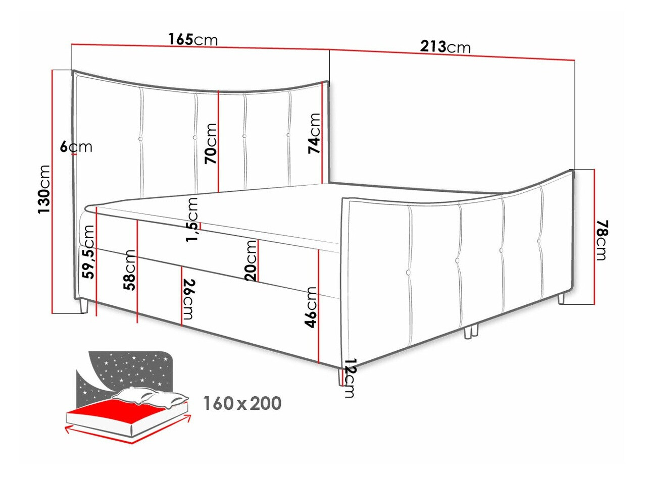 Pat boxspring Fons (Fresh 4)