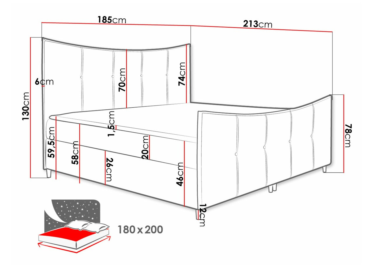 Pat boxspring Fons (Fresh 4)