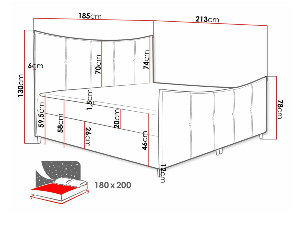 Pat boxspring Fons (Fresh 9)