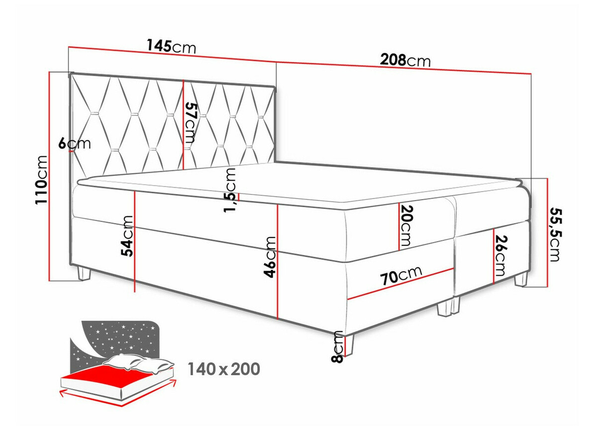 Pat boxspring Nemus (Fresh 13)