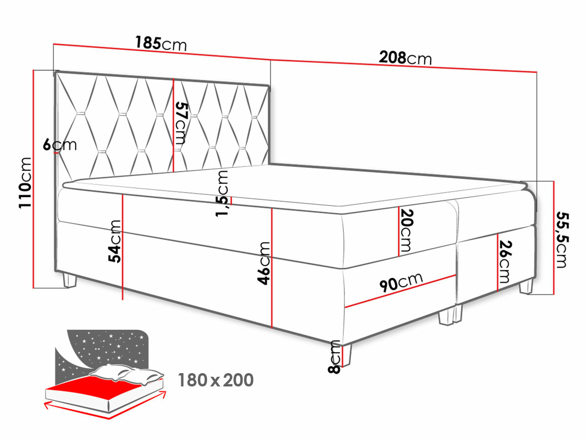 Pat boxspring Nemus (Fresh 1)