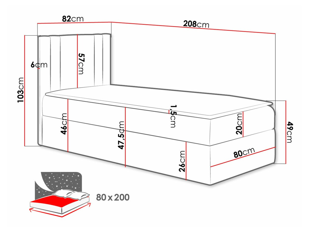 Pat boxspring Mel I (Soft 010)