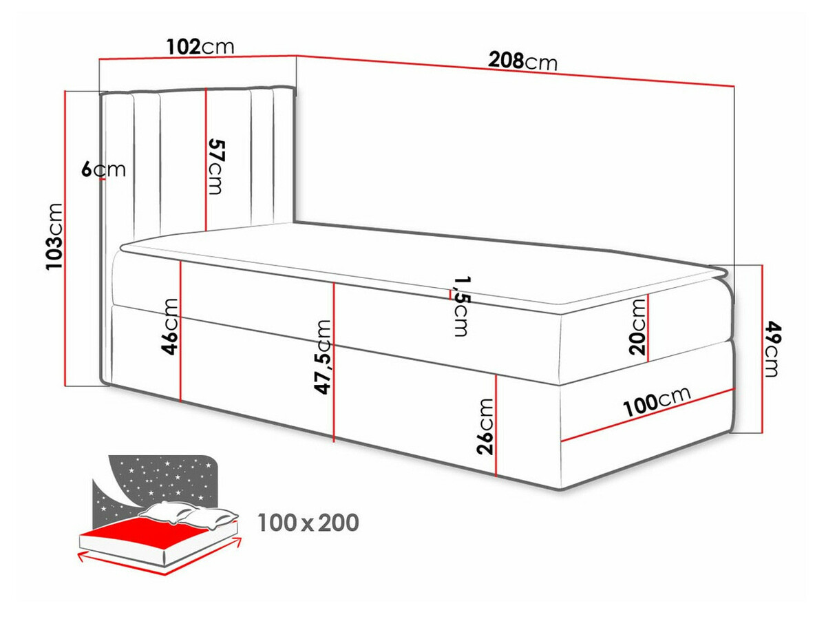 Pat boxspring Mel I (Soft 017)