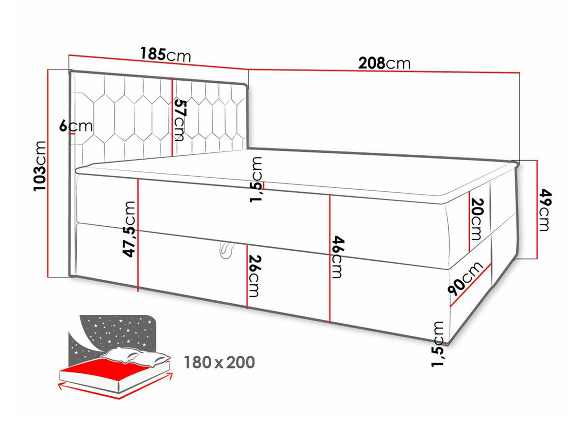 Pat boxspring Pons III (Fresh 13)