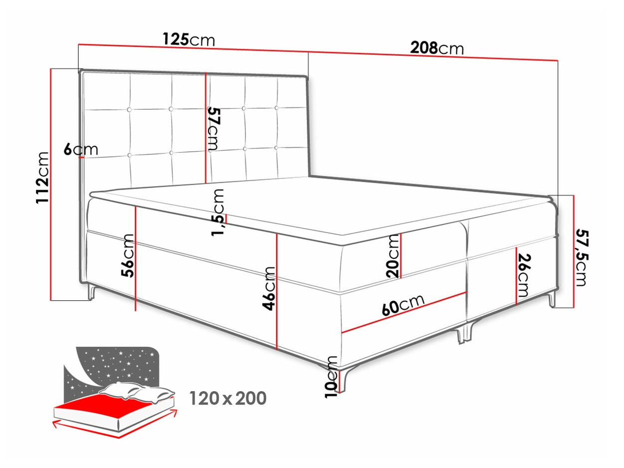 Pat boxspring Porta (Fresh 1)