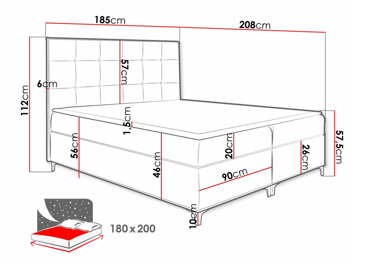 Pat boxspring Porta (Fresh 1)