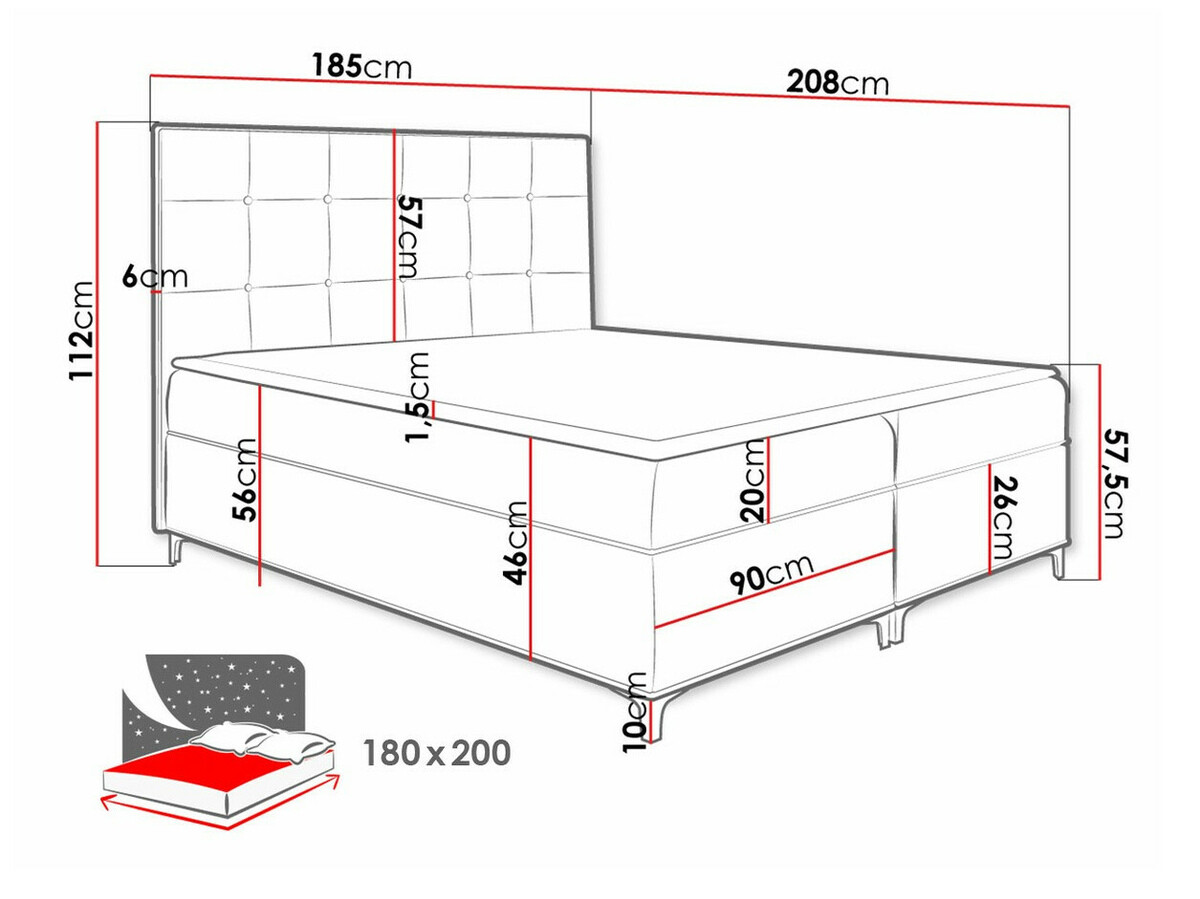 Pat boxspring Porta (Fresh 11)