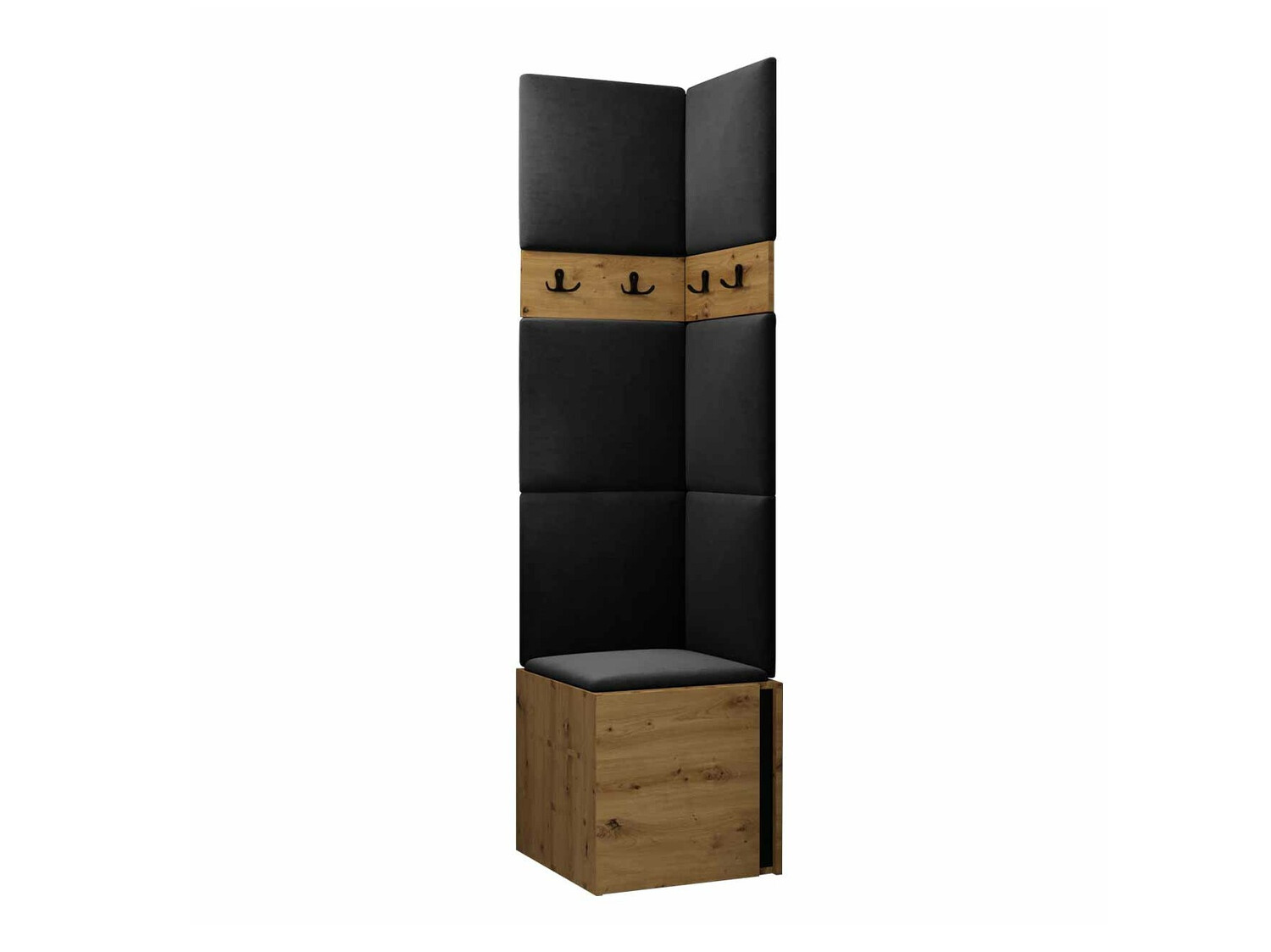 Set de hol Pinis XXI (Stejar artizan + Negru)
