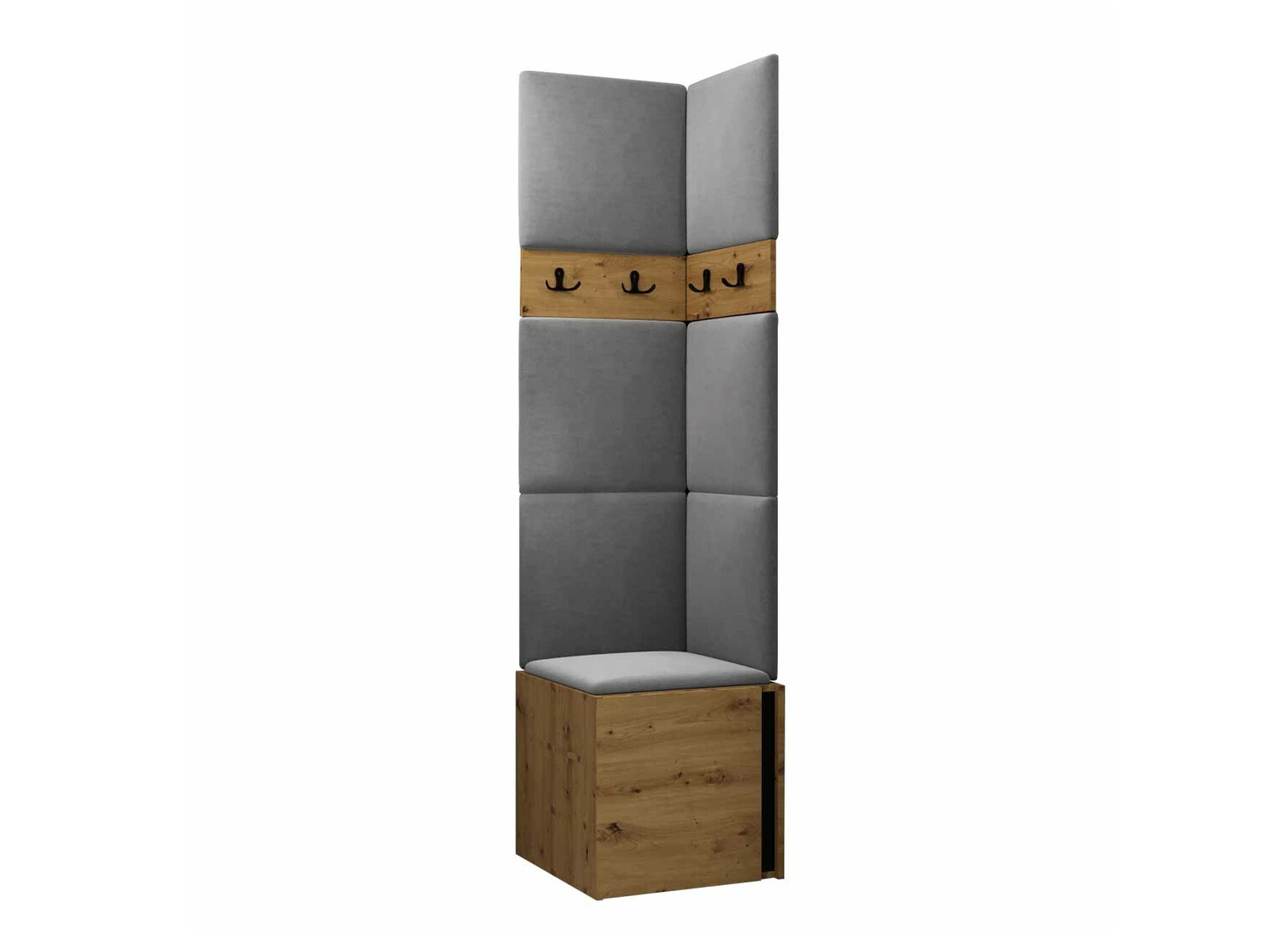 Set de hol Pinis XXI (Stejar artizan + Negru)