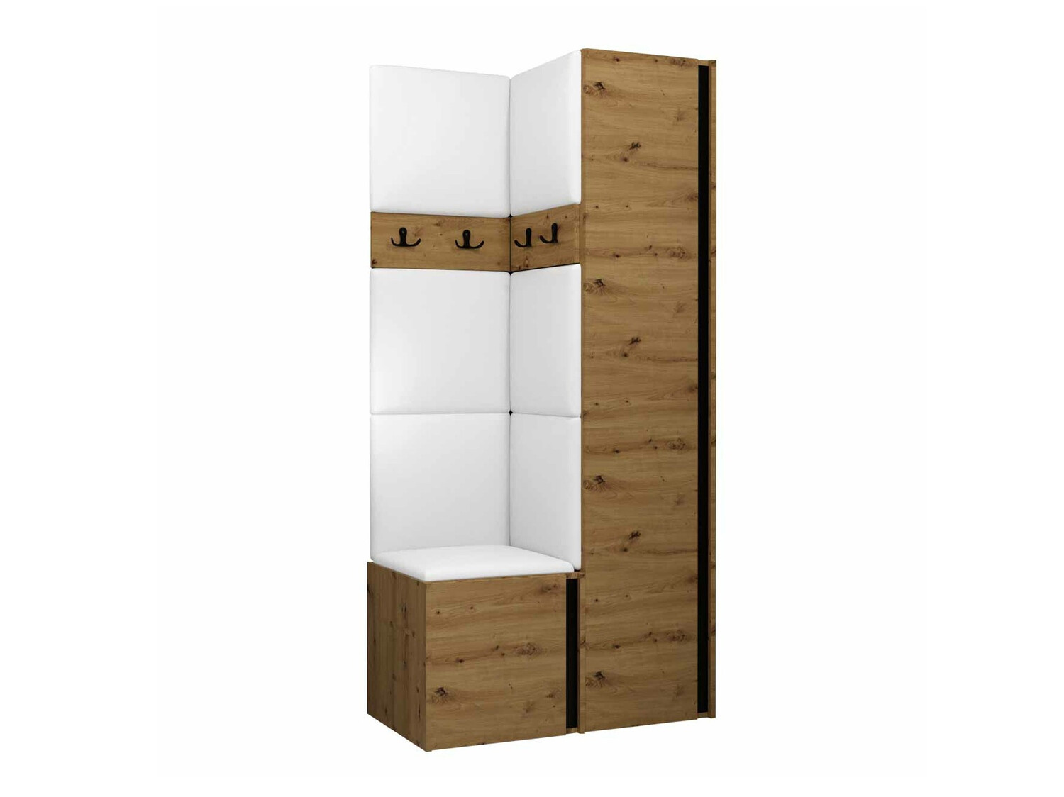 Set de hol Pinis XXIV (Stejar artizan + Negru)