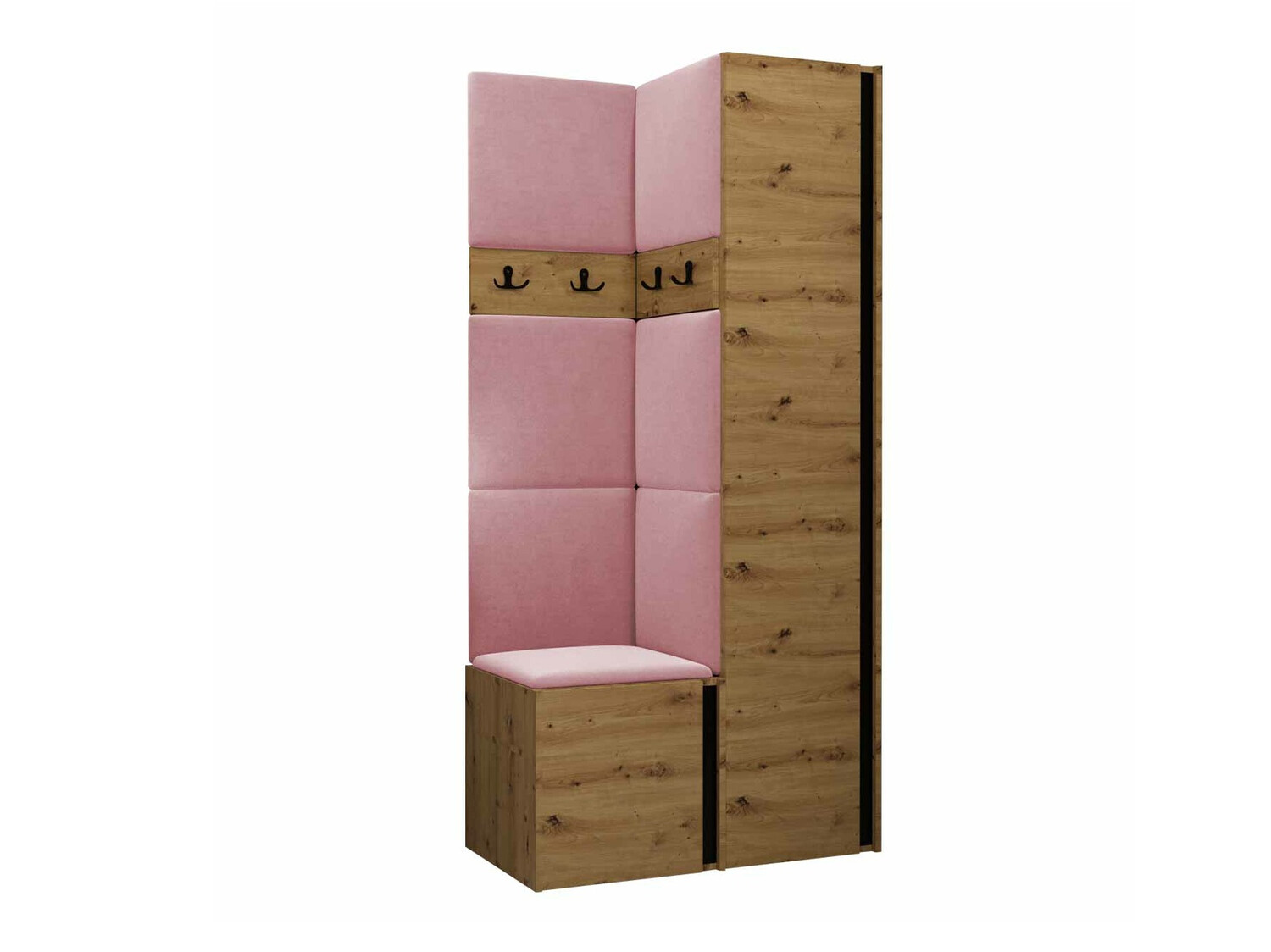 Set de hol Pinis XXIV (Stejar artizan + Negru)