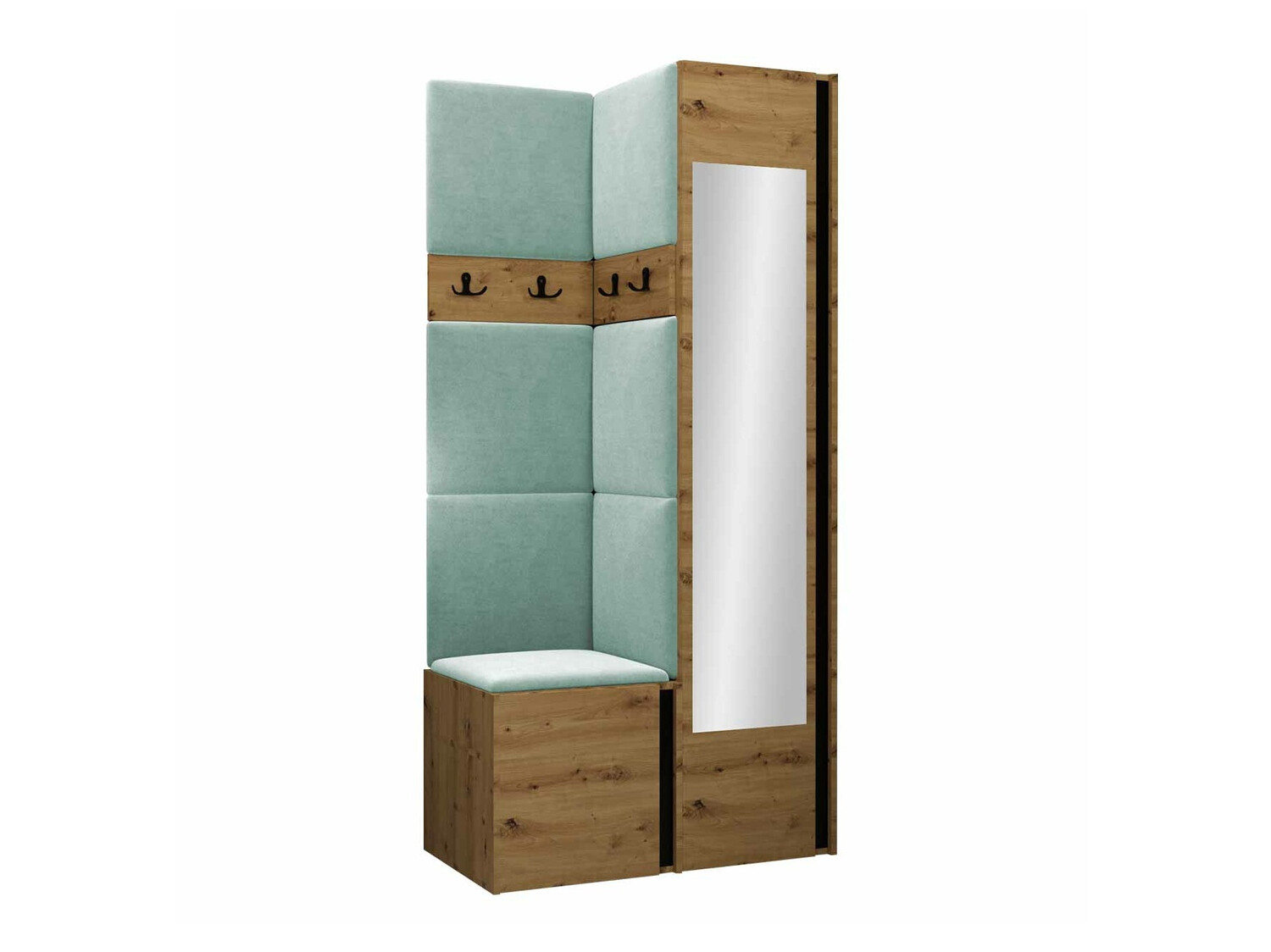 Set de hol Pinis XXV (Stejar artizan + Negru)