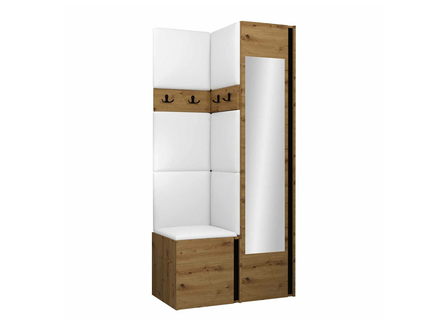 Set de hol Pinis XXV (Stejar artizan + Negru)