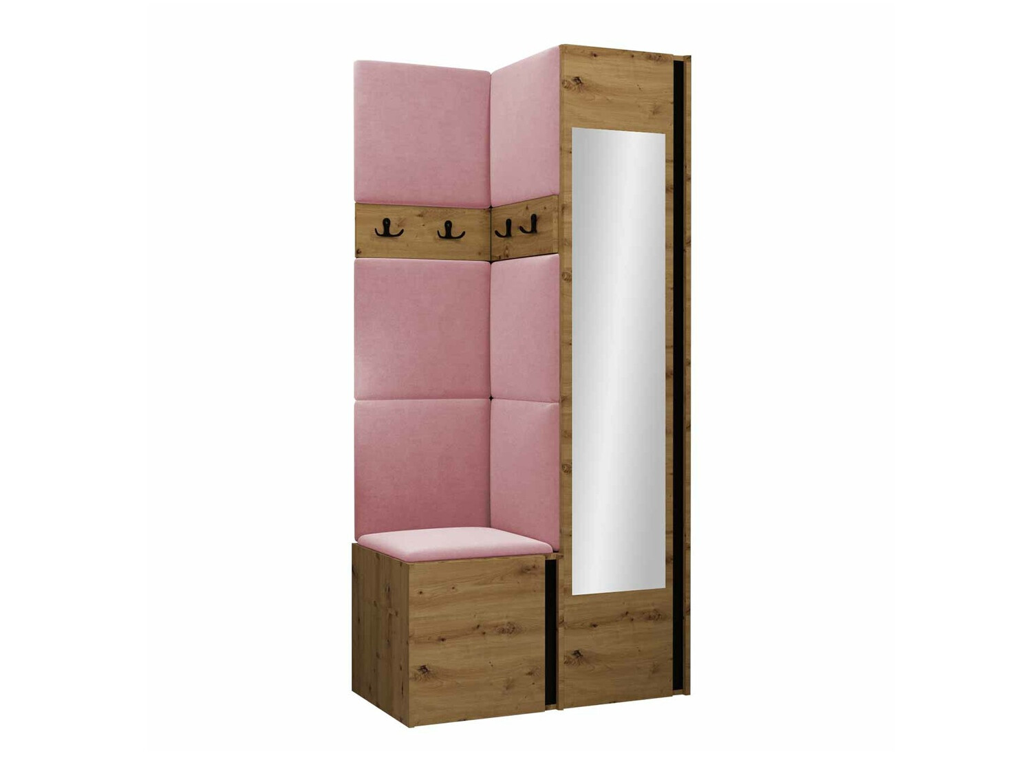 Set de hol Pinis XXV (Stejar artizan + Negru)