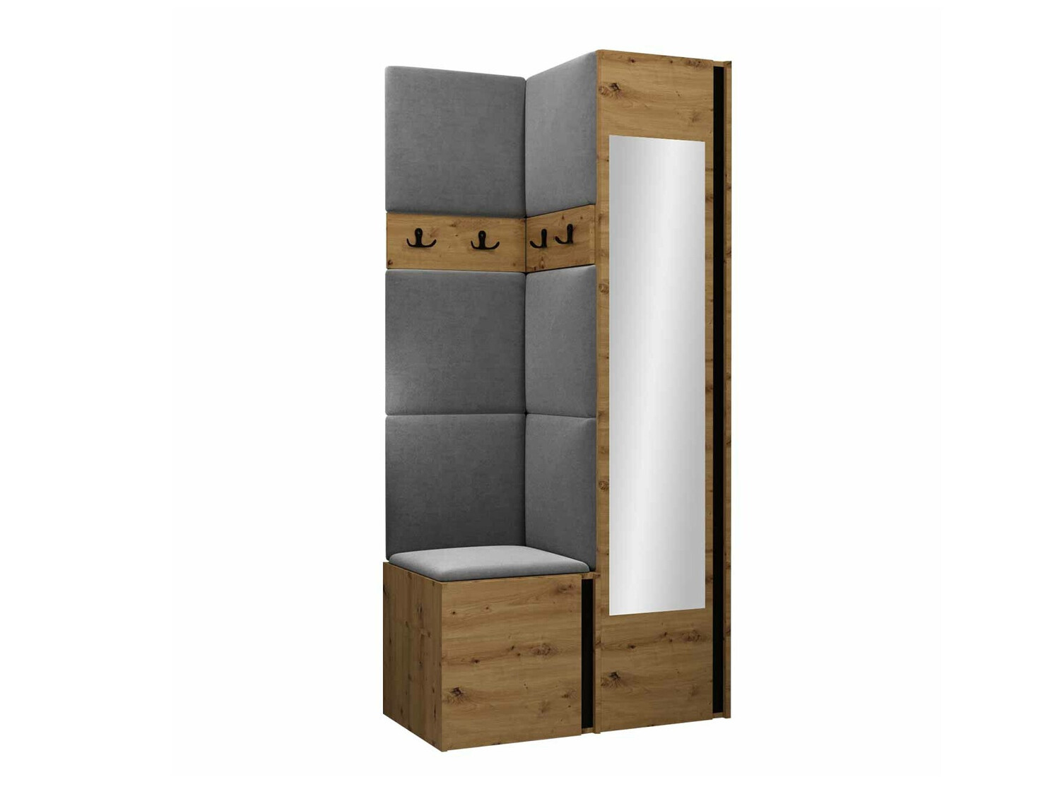 Set de hol Pinis XXV (Stejar artizan + Negru)