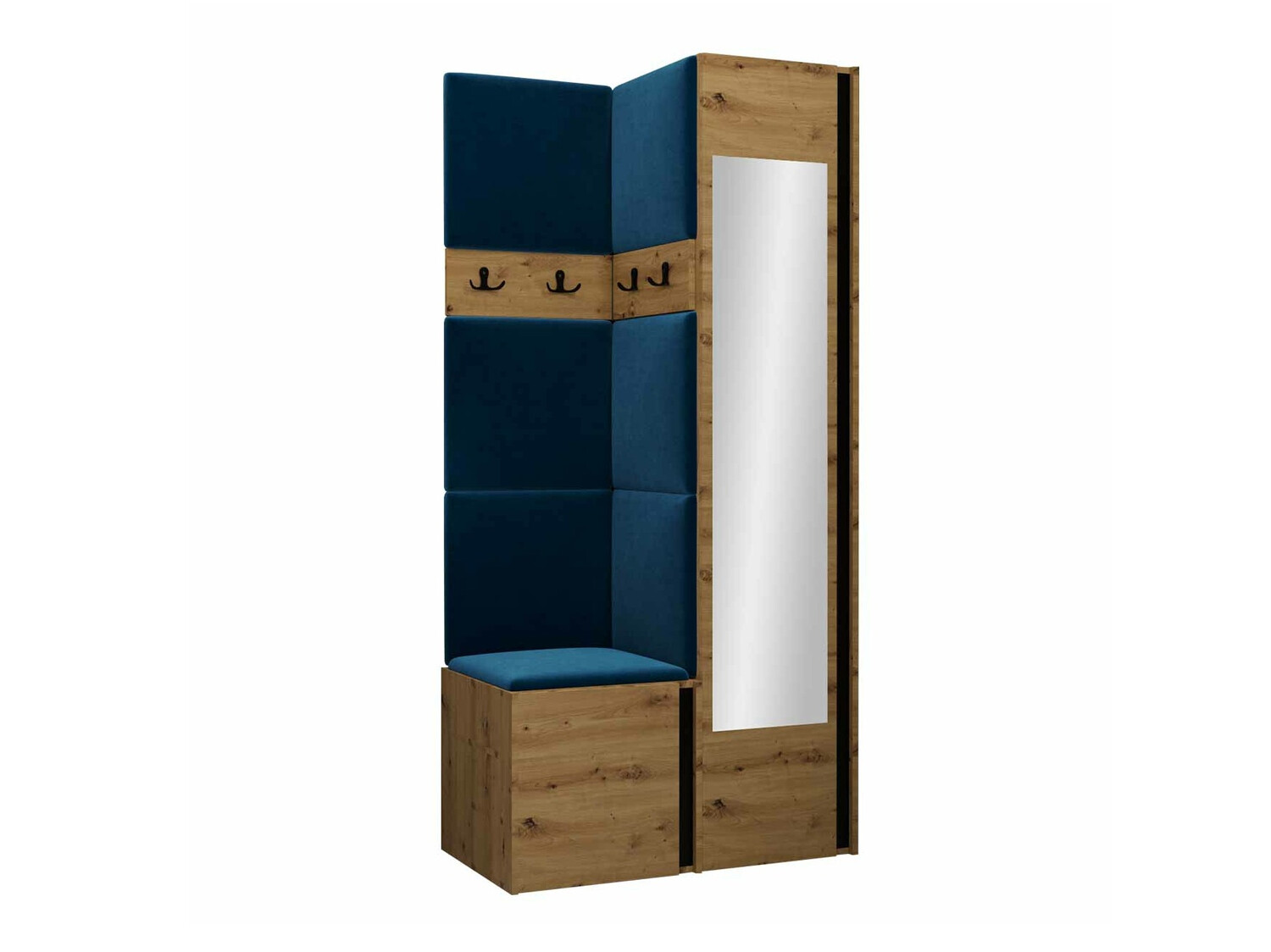 Set de hol Pinis XXV (Stejar artizan + Negru)