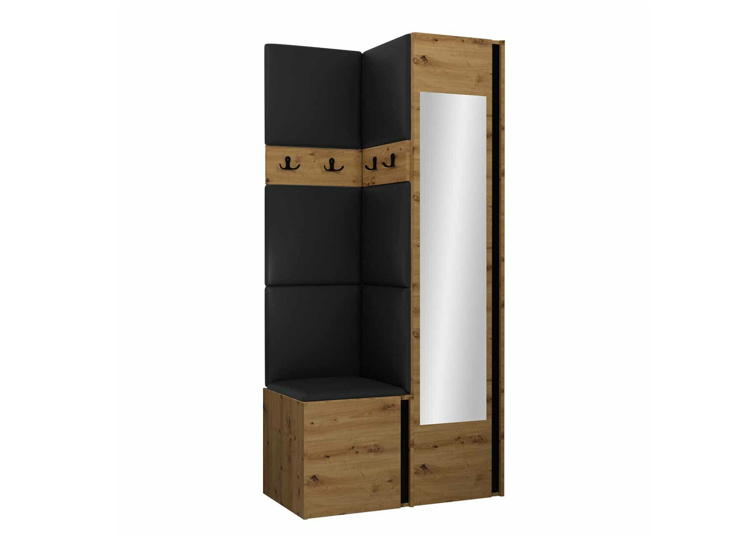 Set de hol Pinis XXV (Stejar artizan + Negru)