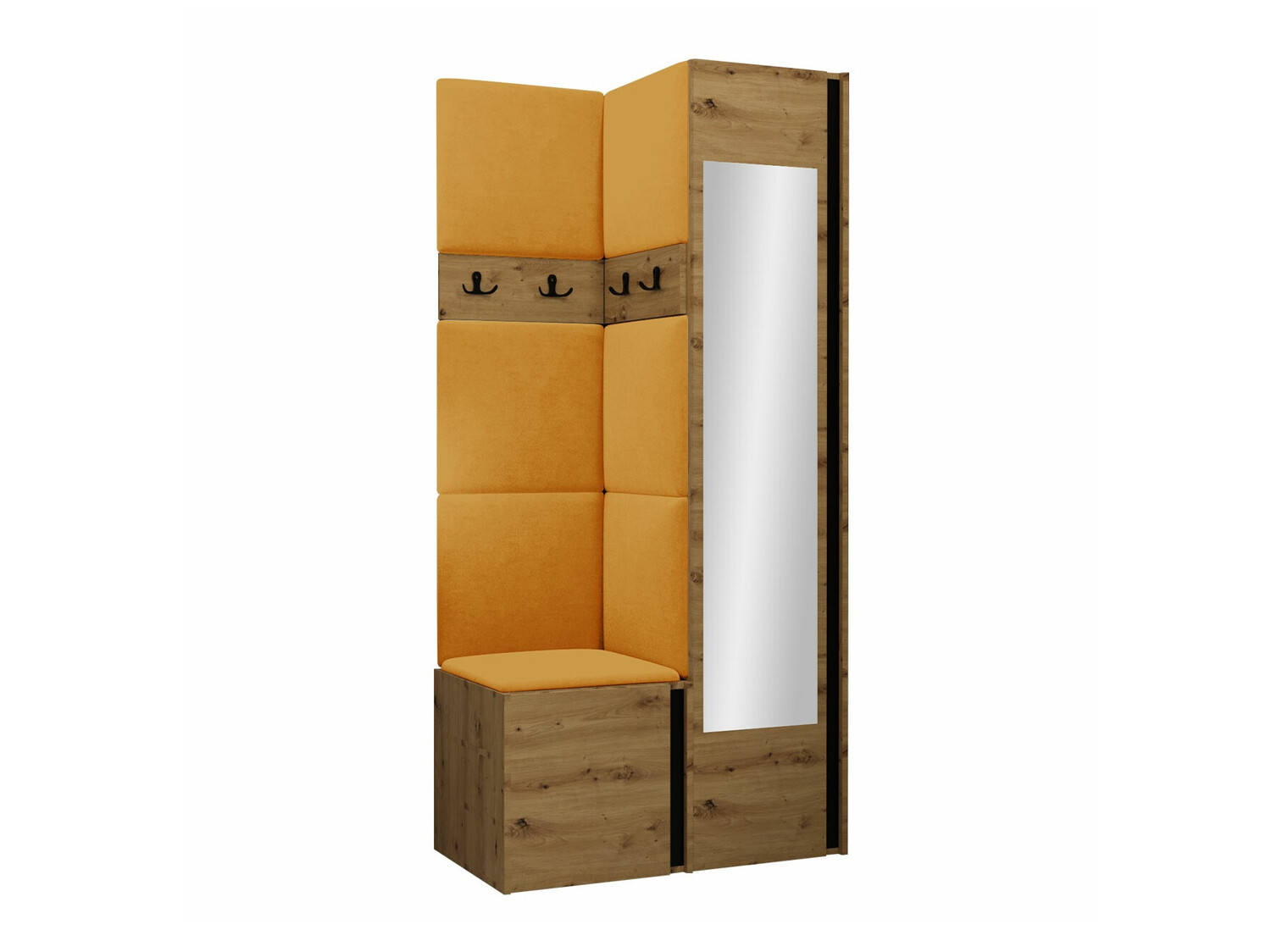 Set de hol Pinis XXV (Stejar artizan + Negru)