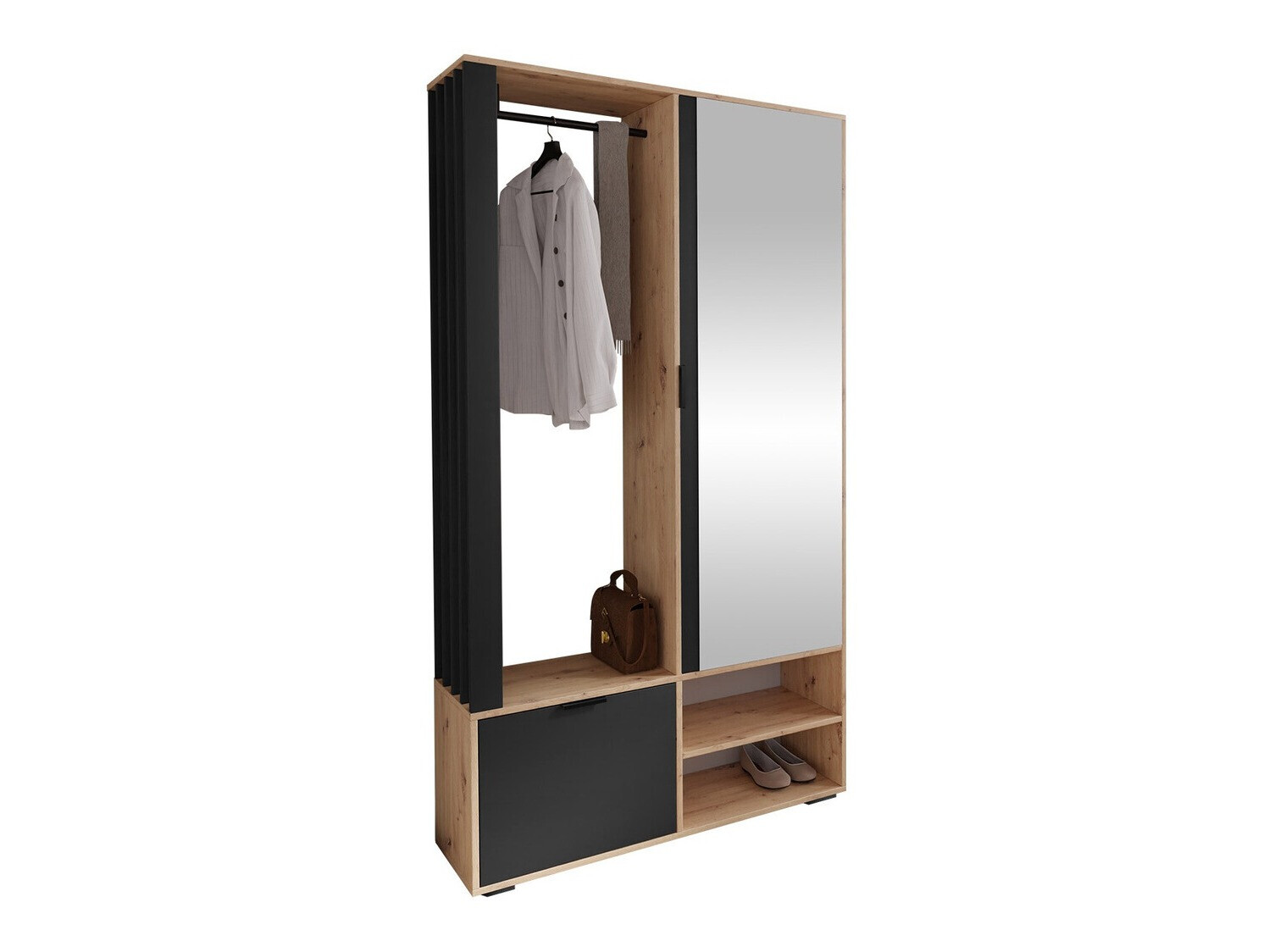 Set de hol Vinea (Stejar artizan + Negru)