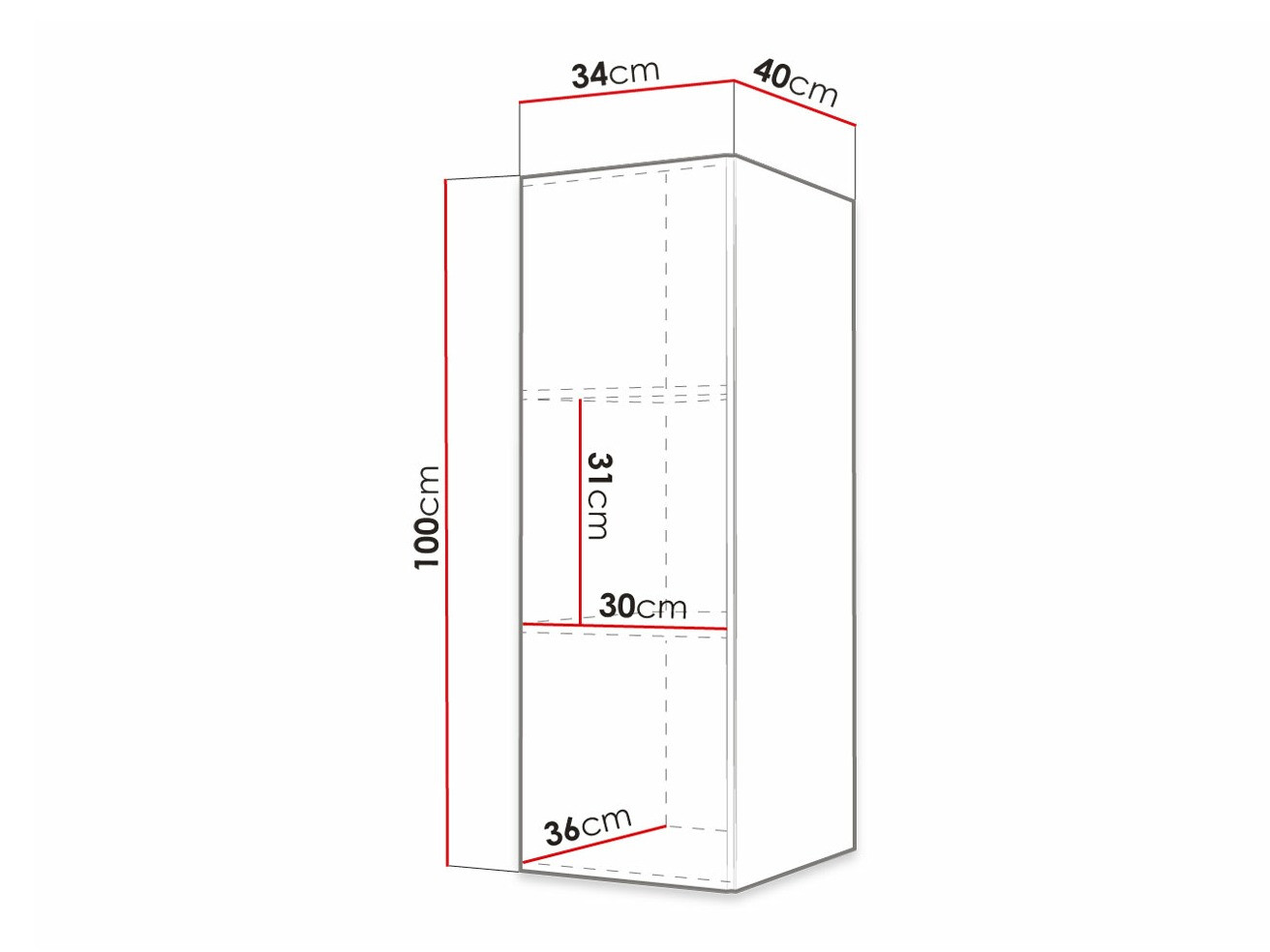 Dulap de perete Artifar (Negru)