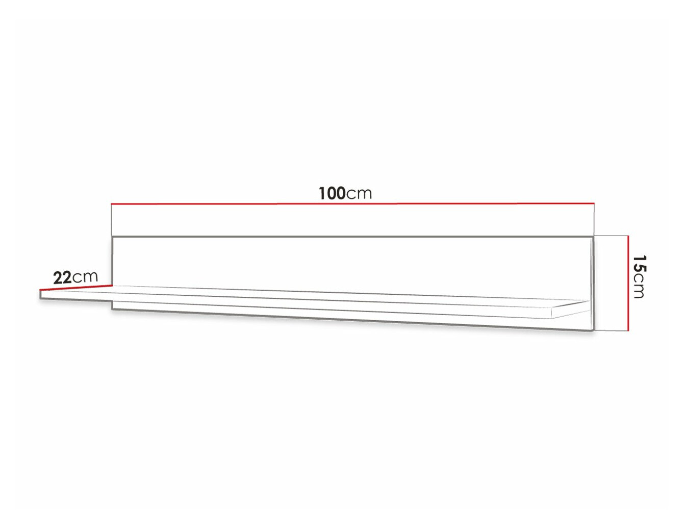 Raft de perete Anulio (Negru)