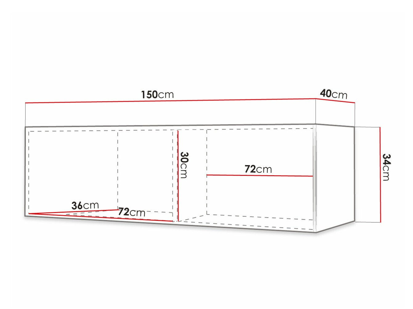 Comodă TV Elblaru 106 (Negru)
