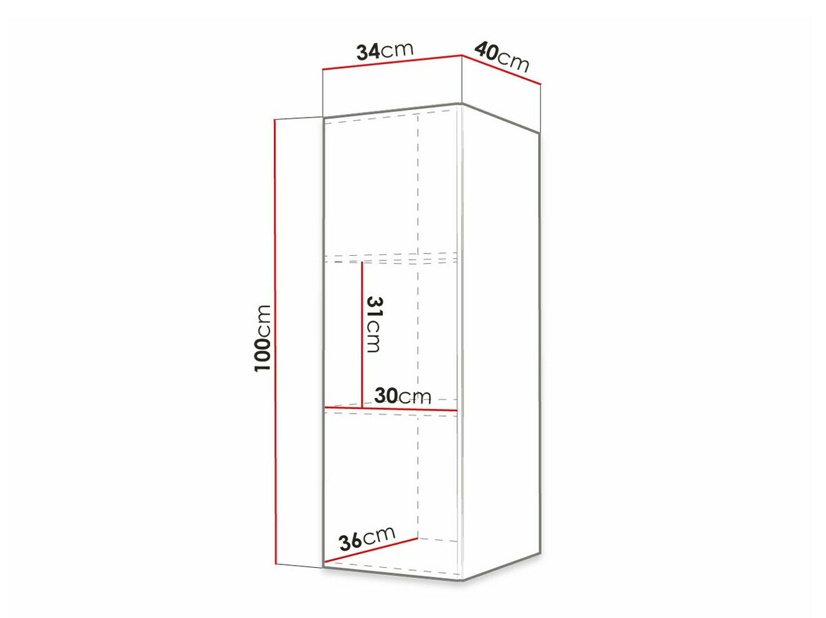Dulap de perete Anulio (Alb)