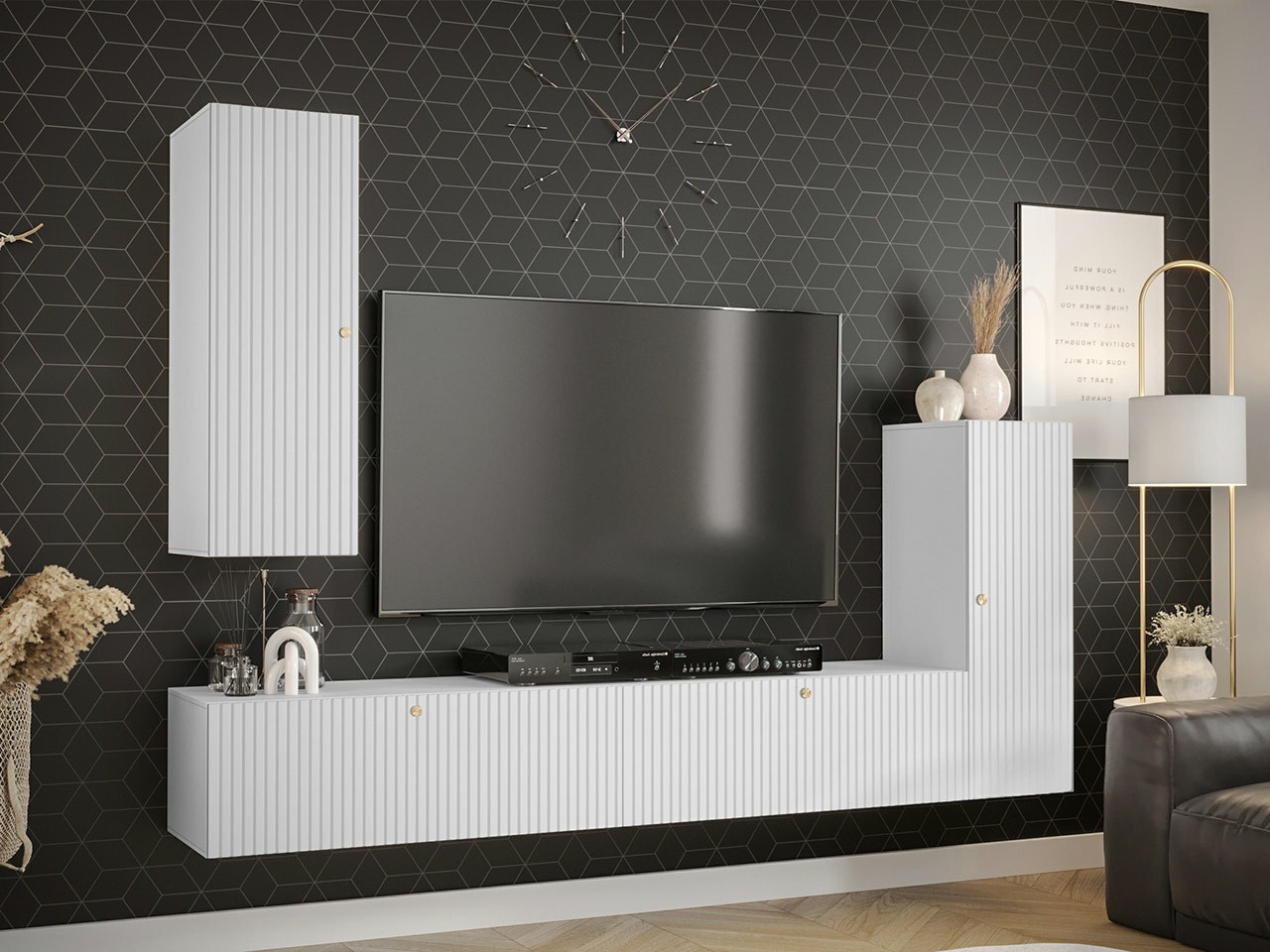 Set de living Anulio I (Alb)