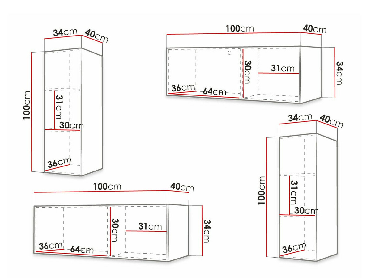 Set de living Anulio I (Alb)
