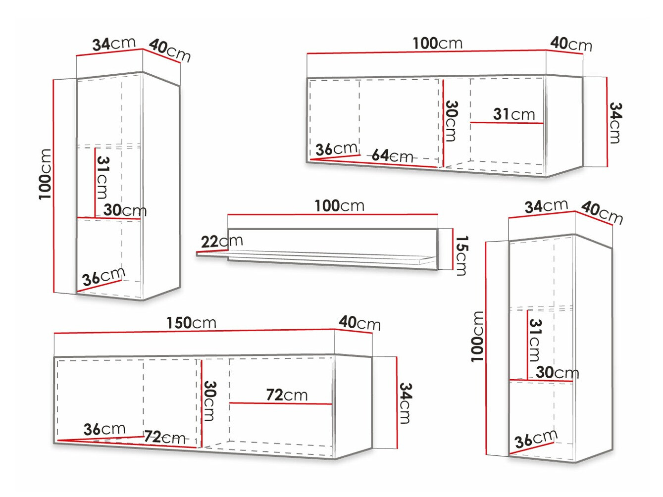 Set de living Anulio II (Negru)