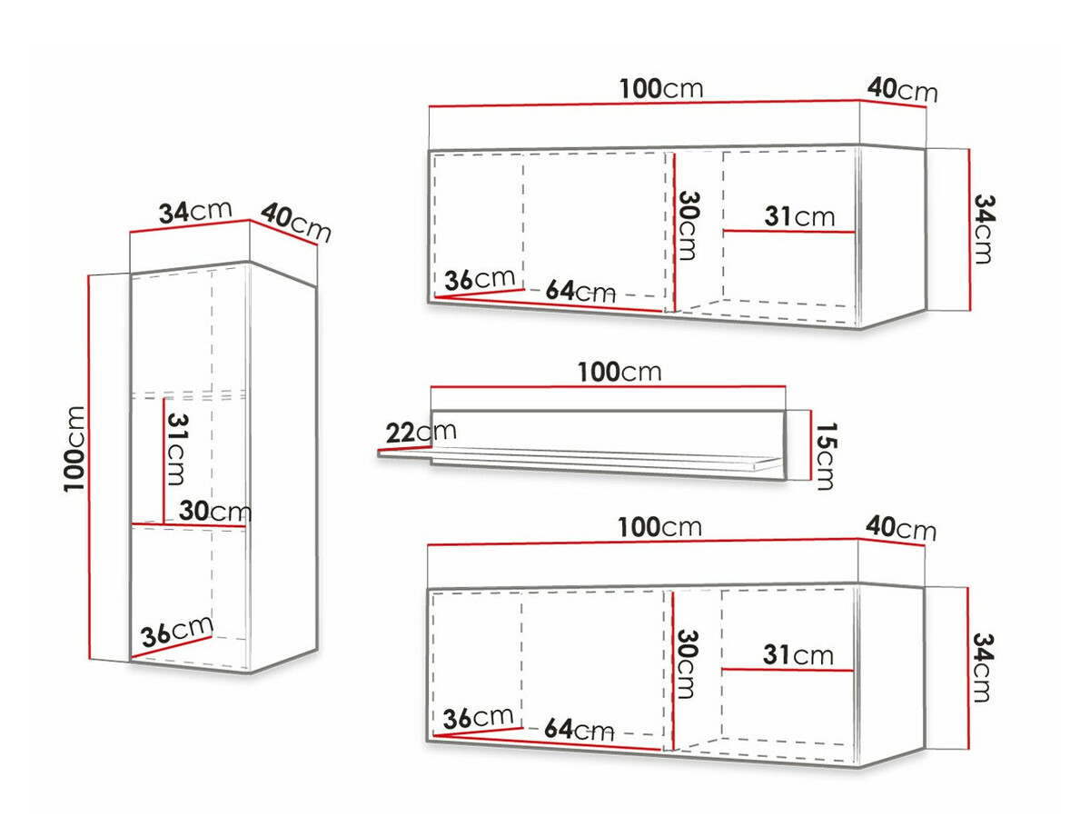 Set de living Anulio III (Alb)