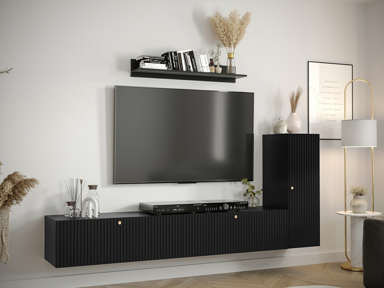 Set de living Anulio III (Negru)
