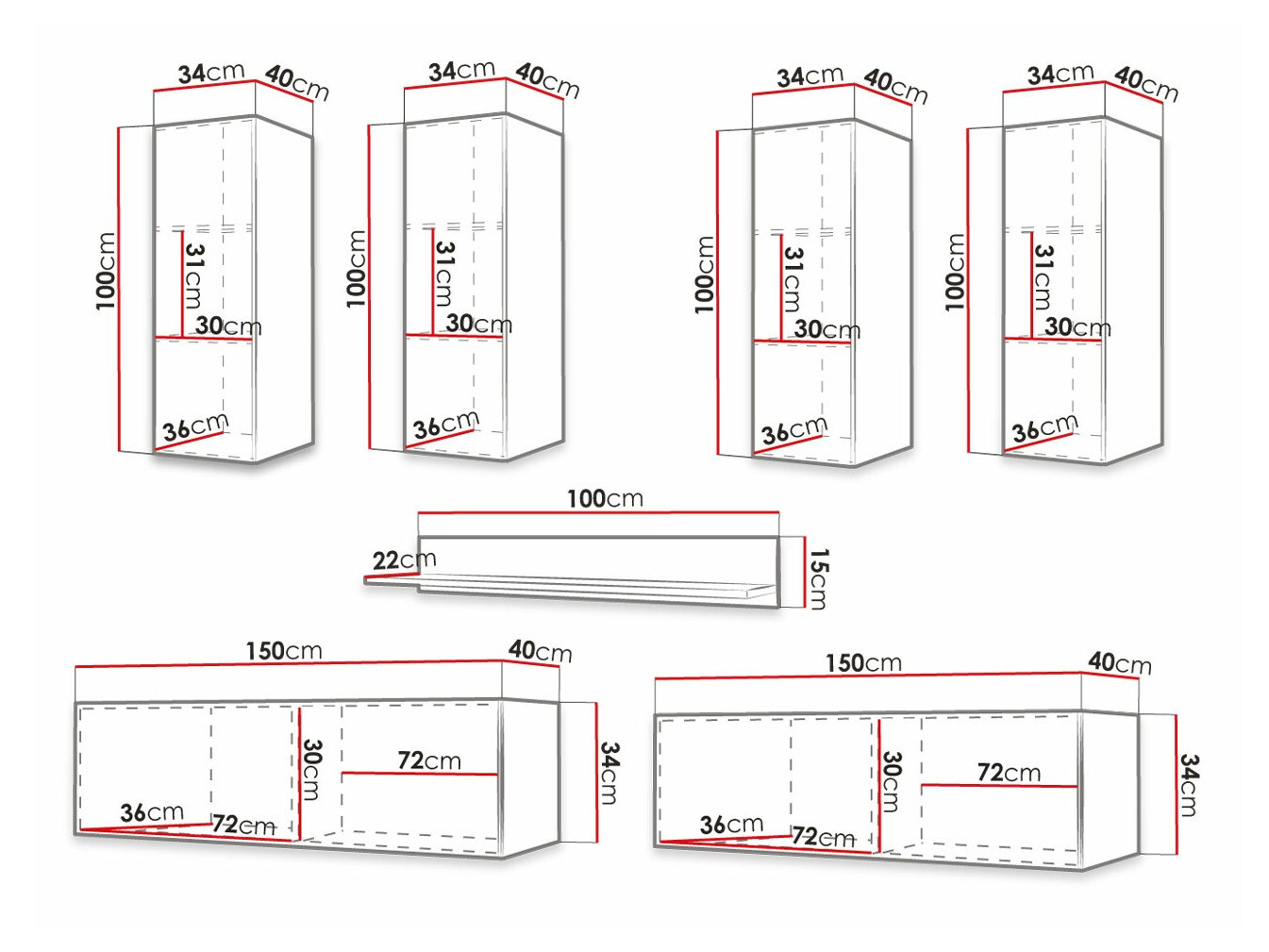 Set de living Anulio IV (Negru)