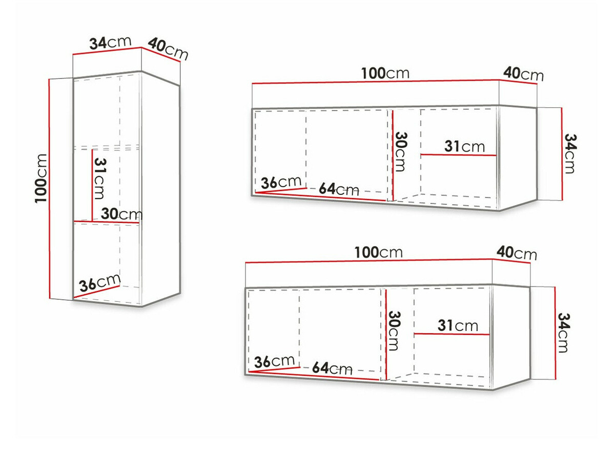 Set de living Anulio VI (Alb)