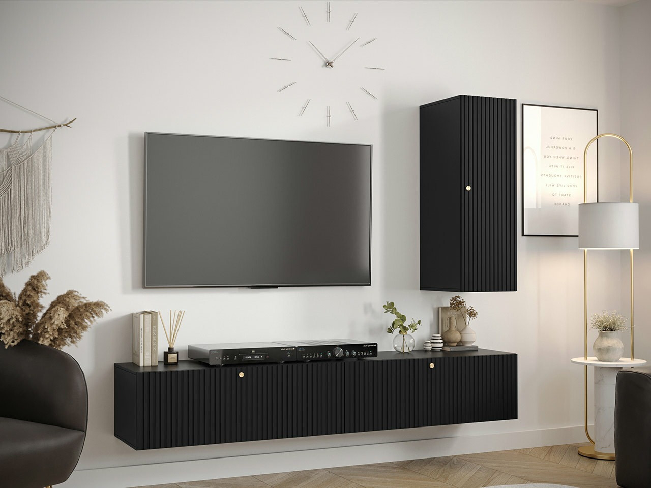 Set de living Anulio VI (Negru)